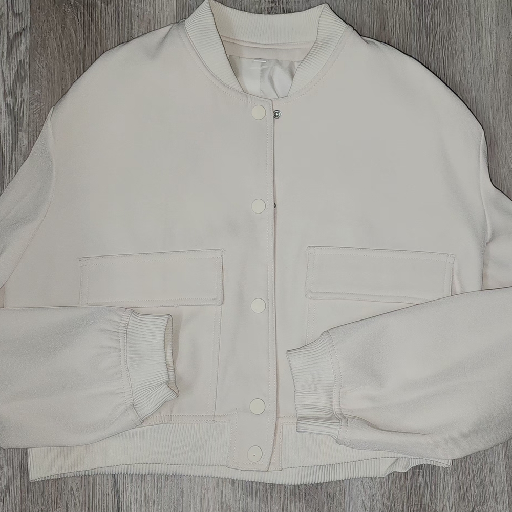 Women's Cream Bomber Jacket